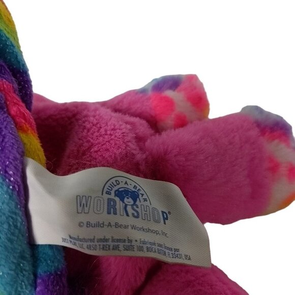 Build A Bear Unicorn Rainbow Reversible Heart Plush 9 Inch - Picture 9 of 9
